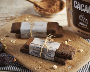 Barras energéticas con Cacao Puro, dátiles y frutos secos