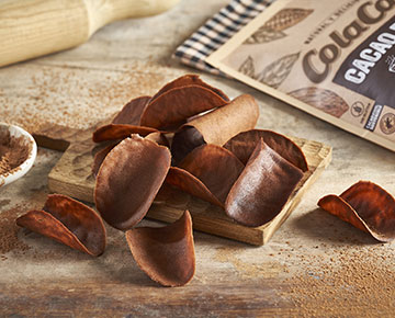 Tejas con Cacao Puro
